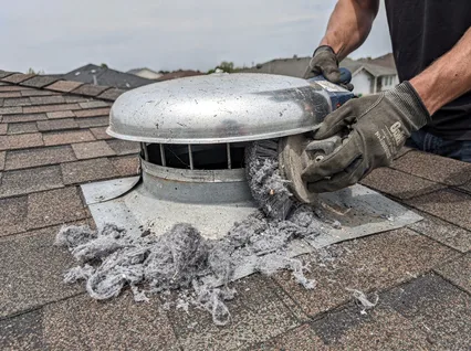 Cleaning Dryer Vent On Roof in La Palma